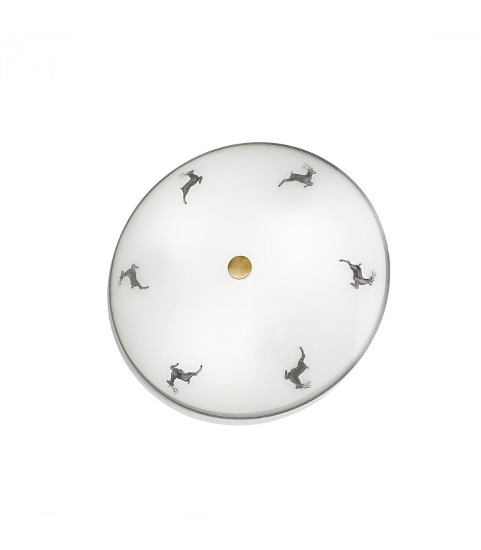 Nonna Decorative Flush Ceiling Light 3 Light Antique Brass-1