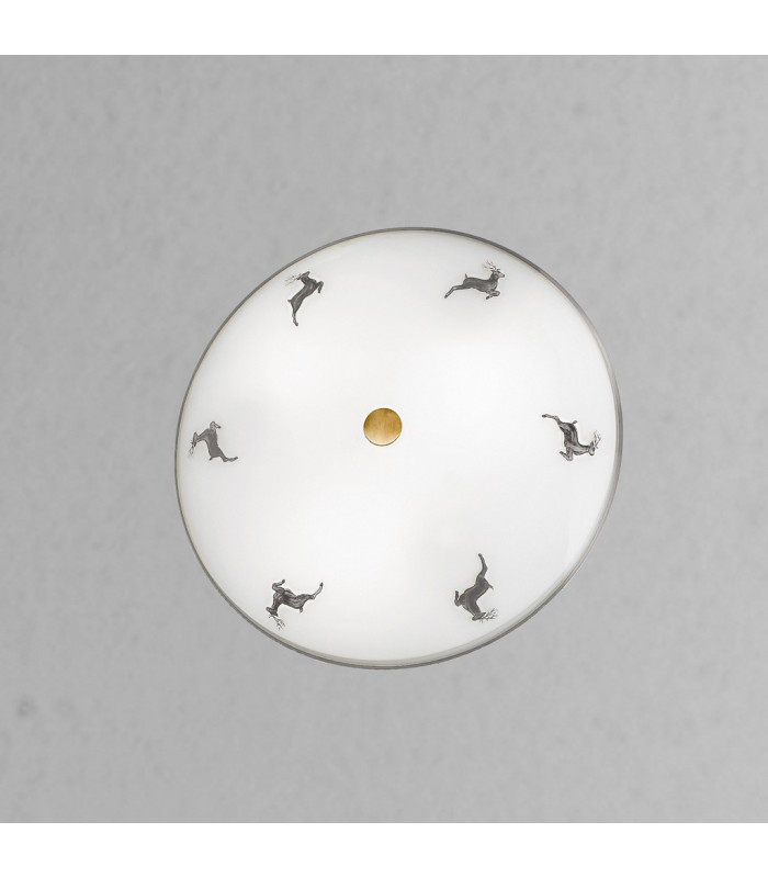 Nonna Decorative Flush Ceiling Light 3 Light Antique Brass-2