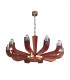 Riviera Multi Arm Pendant Ceiling Light 10 Light Mahagoni-1