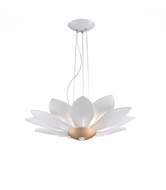 Fiore Pendant Ceiling Light 7 Light Gold Leaf-1