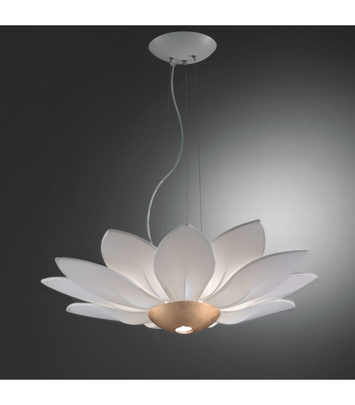 Fiore Pendant Ceiling Light 7 Light Gold Leaf-2