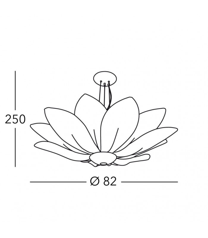 Fiore Pendant Ceiling Light 7 Light Gold Leaf-5
