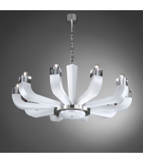 Riviera Multi Arm Pendant Ceiling Light 10 Light White-2