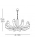 Riviera Multi Arm Pendant Ceiling Light 10 Light White-4