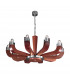 Riviera Glass Multi Arm Pendant Ceiling Light 10 Light Mahagoni-1