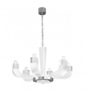 Riviera Multi Arm Pendant Ceiling Light 6 Light White-1