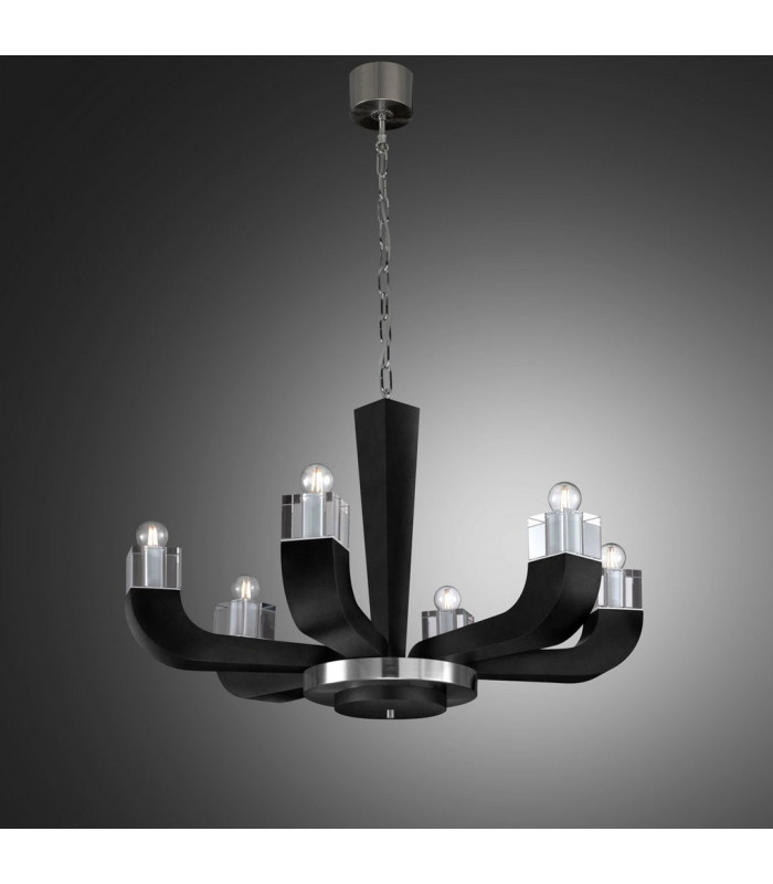 Riviera Multi Arm Pendant Ceiling Light 6 Light-2