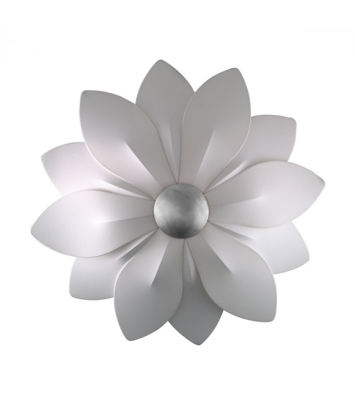 Fiore Fabric Wall Lamp 6 Light Silver Leaf-1