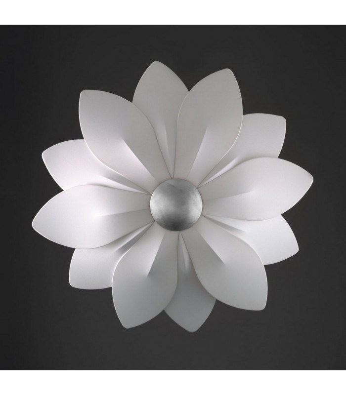 Fiore Fabric Wall Lamp 6 Light Silver Leaf-2