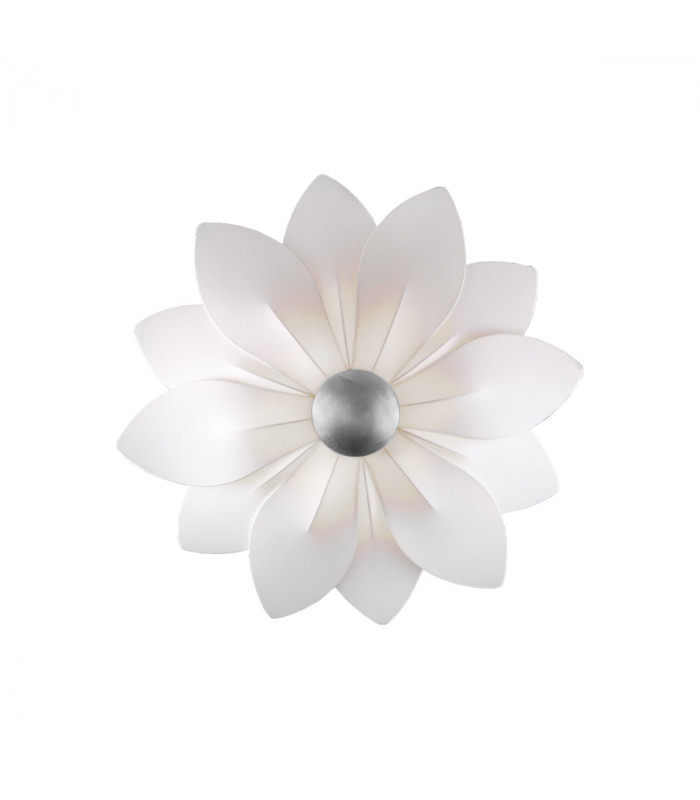 Fiore Fabric Wall Lamp 6 Light Silver Leaf-1