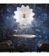 Fiore Fabric Wall Lamp 6 Light Silver Leaf-3