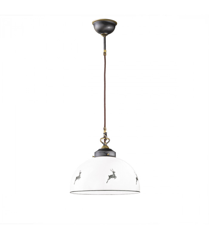 Nonna Dome Pendant Ceiling Light Antique Brass-1