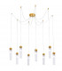 Raggio Glass Cluster Pendant Ceiling Light 8 Light Gold Leaf-1