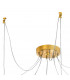 Raggio Glass Cluster Pendant Ceiling Light 8 Light Gold Leaf-3