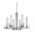 Raggio Multi Arm Pendant Ceiling Light 6 Light Silver Leaf-1