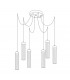 Raggio Cluster Pendant Ceiling Light 6 Light Gold Leaf-3