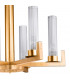 Raggio Glass Multi Arm Pendant Ceiling Light 6 Light Gold Leaf-3
