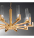 Raggio Glass Multi Arm Pendant Ceiling Light 10 Light Gold Leaf-3