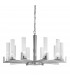 Raggio Glass Multi Arm Pendant Ceiling Light 10 Light Silver Leaf-1