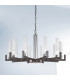 Raggio Multi Arm Pendant Ceiling Light 10 Light Brunito Brushed-2