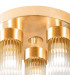 Giro Glass Glass Shade Cluster Ceiling Light 3 Light Gold Leaf-3