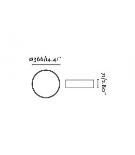 LED Round Bathroom Flush Ceiling Light White IP44 - 2