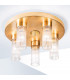 Giro Glass Glass Shade Cluster Ceiling Light 5 Light Gold Leaf-2