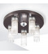 Giro Glass Shade Cluster Ceiling Light 5 Light Brunito Brushed-2
