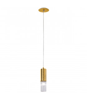 Giro Glass Slim Pendant Ceiling Light Gold Leaf-1