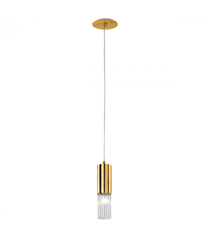 Giro Glass Slim Pendant Ceiling Light Gold Leaf-1