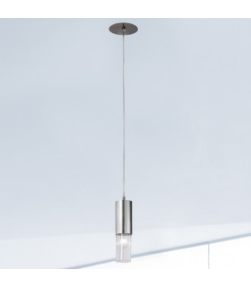Giro Glass Slim Pendant Ceiling Light Brunito Brushed-2