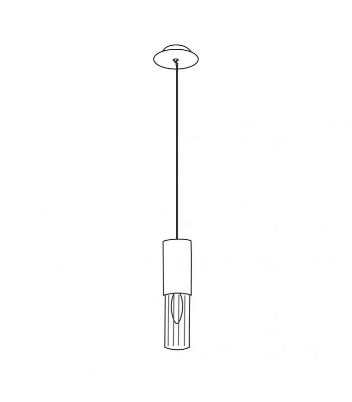 Giro Glass Slim Pendant Ceiling Light Brunito Brushed-4