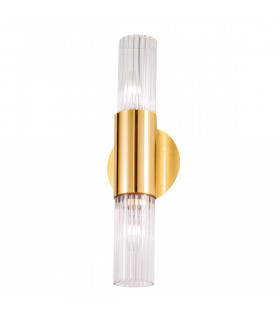 Giro Glass Up & Down Wall Lamp 2 Light Gold Leaf-1