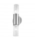 Giro Glass Up & Down Wall Lamp 2 Light Silver Leaf-1