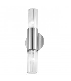 Giro Glass Up & Down Wall Lamp 2 Light Silver Leaf-1