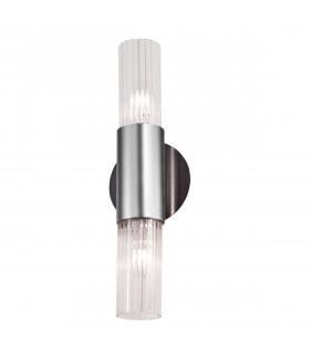 Giro Glass Up & Down Wall Lamp 2 Light Brunito Brushed-1