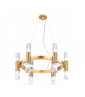 Giro Glass Up & Down Wall Lamp 12 Light Gold Leaf-1