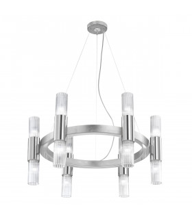 Giro Glass Up & Down Wall Lamp 12 Light Silver Leaf-1