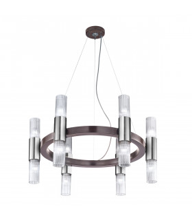 Giro Glass Up & Down Wall Lamp 12 Light Brunito Brushed-1