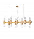 Giro Glass Straight Bar Pendant Ceiling Light 16 Light Gold Leaf-1