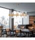 Giro Glass Straight Bar Pendant Ceiling Light 16 Light Gold Leaf-4