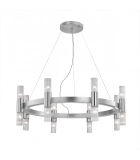 Giro Glass Up & Down Wall Lamp 16 Light Silver Leaf-1