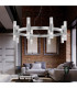 Giro Glass Up & Down Wall Lamp 16 Light Silver Leaf-4