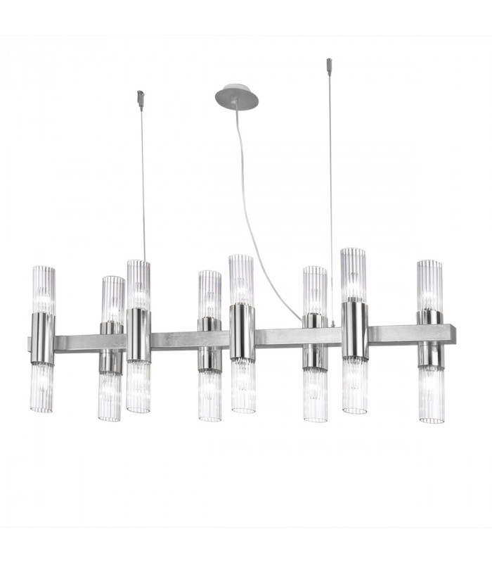 Giro Straight Bar Pendant Ceiling Light 16 Light Gold Leaf-1