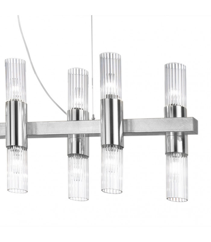 Giro Straight Bar Pendant Ceiling Light 16 Light Gold Leaf-3
