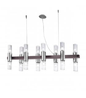 Giro Straight Bar Pendant Ceiling Light 16 Light Brunito Brushed-1