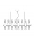 Giro Straight Bar Pendant Ceiling Light 16 Light Brunito Brushed-4