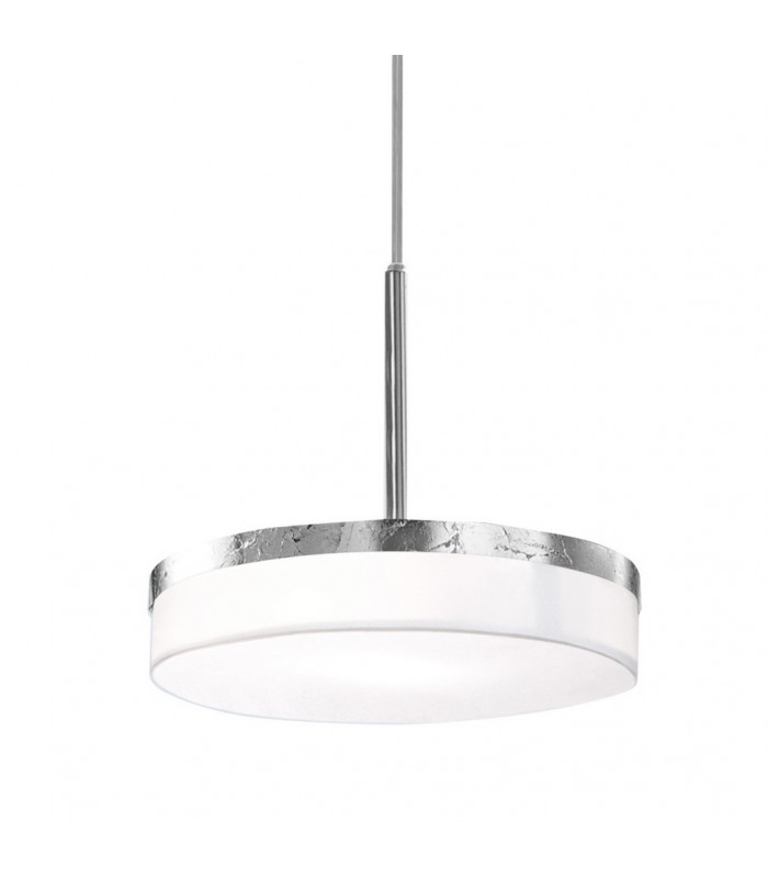 Solis Cylindrical Pendant Ceiling Light Silver Leaf-3