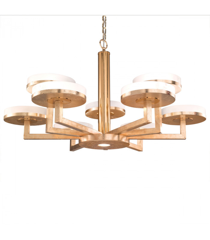 Solis Multi Arm Pendant Ceiling Light 10 Light Gold Leaf-1
