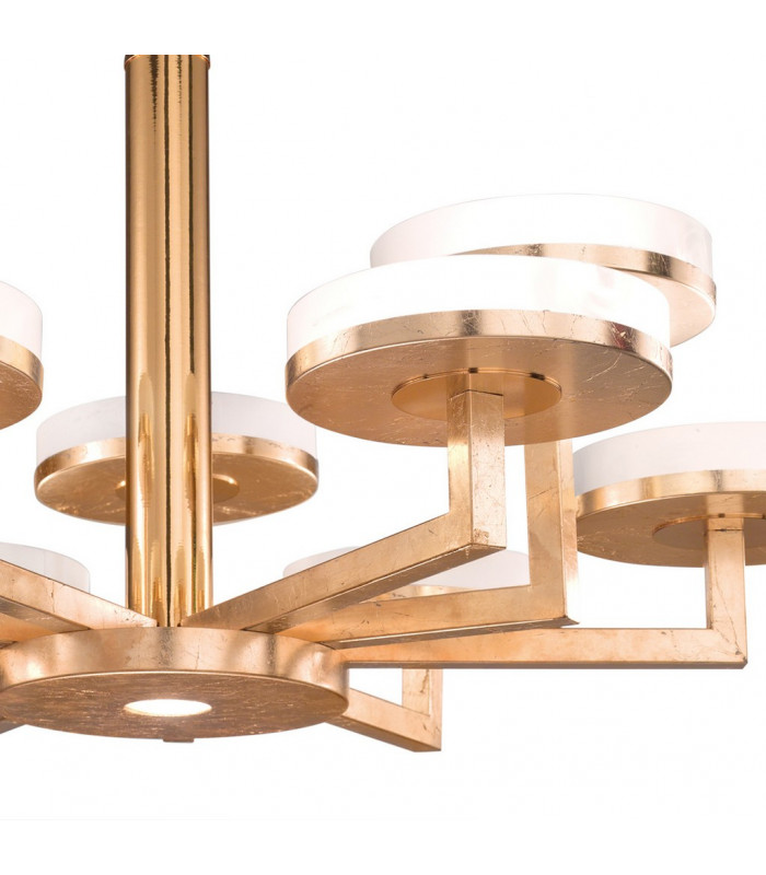 Solis Multi Arm Pendant Ceiling Light 10 Light Gold Leaf-3